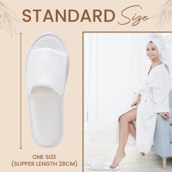 Egyptian Cotton Open Toe Luxury Waffle Slippers